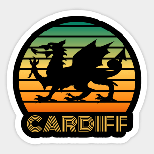 Cardiff Welsh Dragon Sticker
